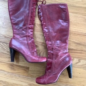 Max Studio Deep Red Boots Size 8.5